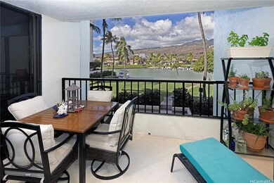 Hand painted tiled lanai with enough room for plan