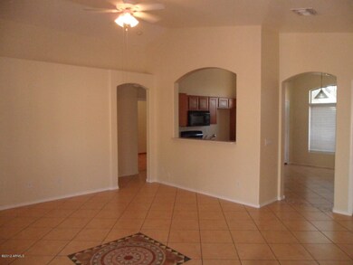 Tile floors, living to kitchen