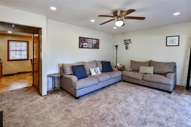 Entering from the front door is a bright, spacious