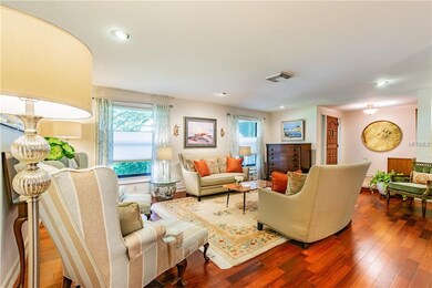 Lovely living room with laminate flooring