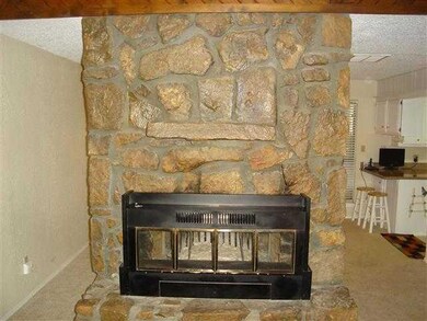 Living Room. Double sided fireplace between lilvin