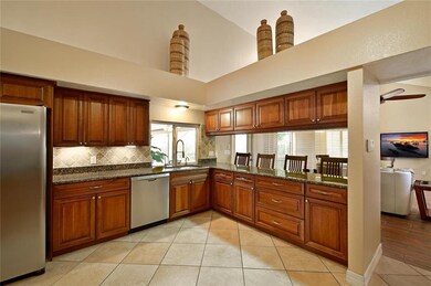 This fully loaded kitchen has custom storage and p