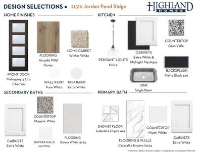 Design Finishes  21512 JORDAN POND RIDGE  
