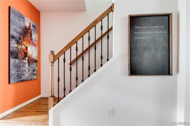 OAK STAIRS, ACCENT WALLS and ATTRACTIVE FLOORING.