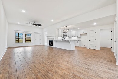 Open plan with Wood-look ceramic tile!