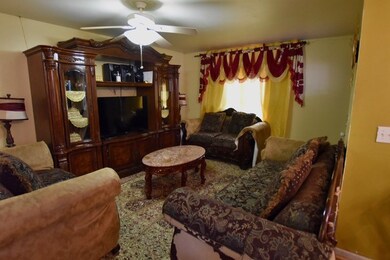 Angle of living area from dining area. 