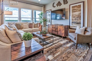 Living area with recessed lighting