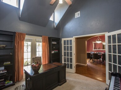 The Executive Study - note the tall ceiling with n