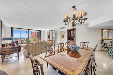 Living room and dining room