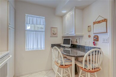 Desk and sitting space in kitchen with great natur
