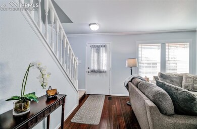 main level entryway with engineered hardwood floor