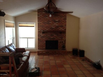 Family room with cozy fireplace