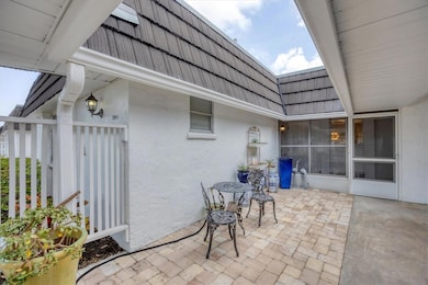 Front courtyard area with new gutters