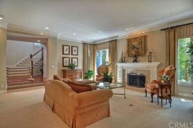 Living room with fireplace