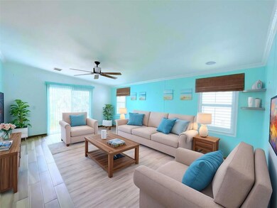 Virtually staged living room