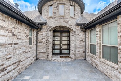 Double doors entry.