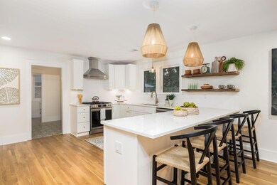 Bar stool seating in kitchen