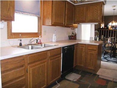 The south wall of the kitchen as viewed from the l