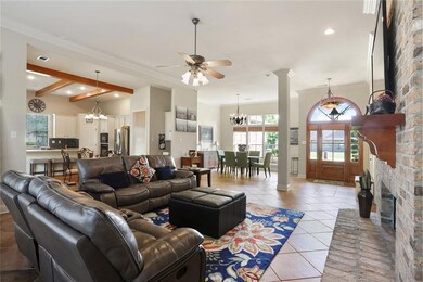 Looking to the living room and across to the kitch
