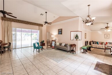 Living room with sliders to the pool area