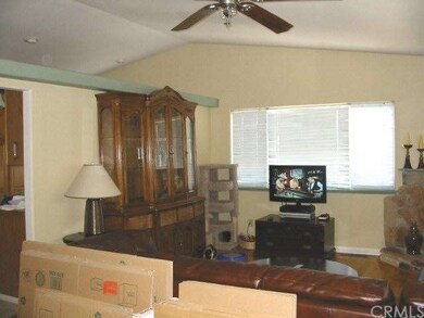 Cathedral ceilings in living room