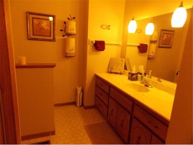Spacious main floor bathroom and this home has a s