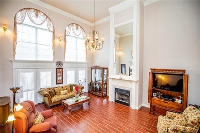 18' Ceiling and floor to ceiling fireplace, huge m