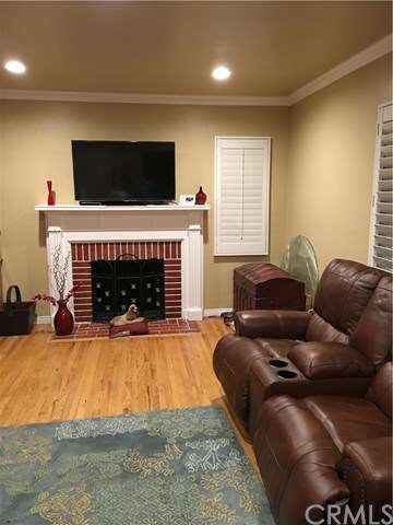 living room with fireplace