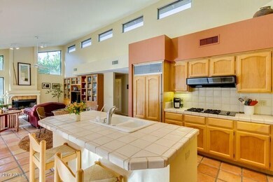 Kitchen Island with bar stools