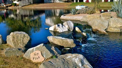 Waterfall connects both lakes