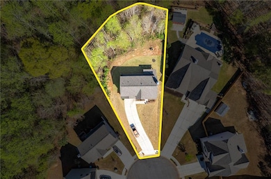 Aerial overview of property's location with property boundaries highlighted