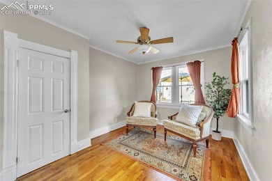 Bedroom or Office on main level with french doors and a closet