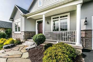 Beautiful stone patio work in the front and back.