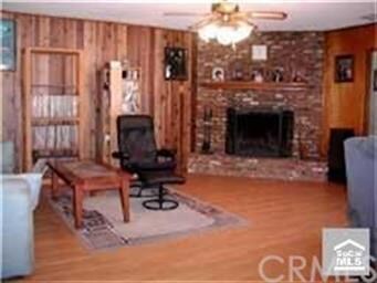 Family Room with brick fireplace