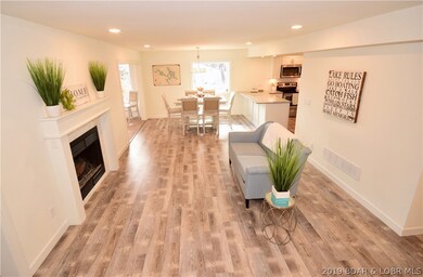 Open concept between the kitchen, dining area, and living room!