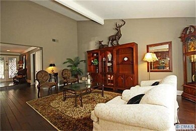Living Room with Cathedral Ceiling