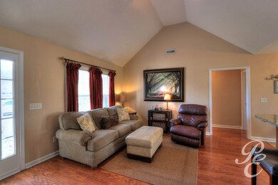 Living Room has Cathedral Ceilings
