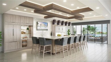 Kitchen featuring a large island, a kitchen breakf