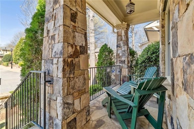 View of covered porch