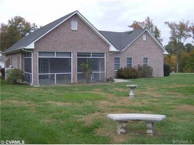 Rear View showing screened porch and patio