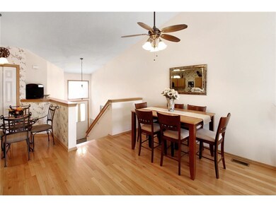 Formal and informal eating spaces, nice vaulted ce