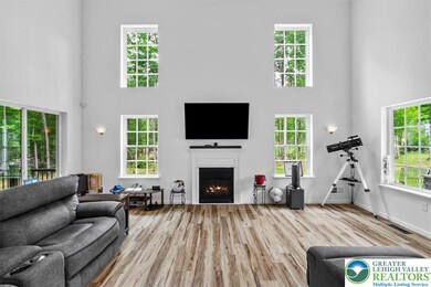Living room with propane fireplace