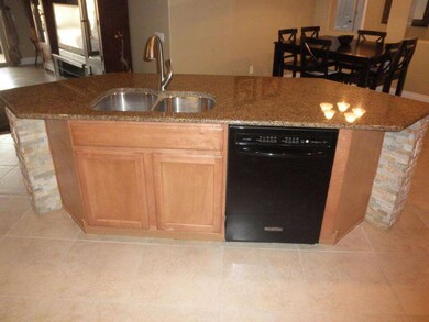 KITCHEN ISLAND AND DISHWASHER