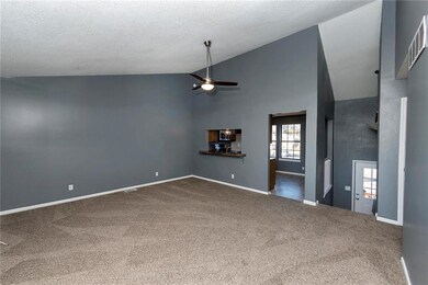 Living room with fresh paint and new carpet