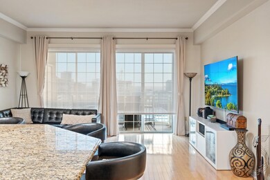 Living room with plenty of natural light, wood fin