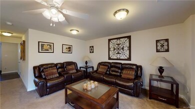 Family room view to front foyer