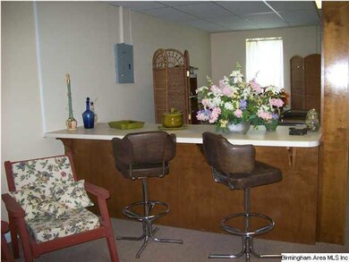 part of finished basement living area