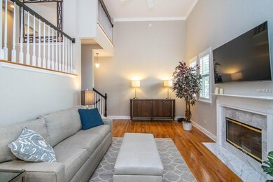 Living Room with vaulted Ceiling and ample natural