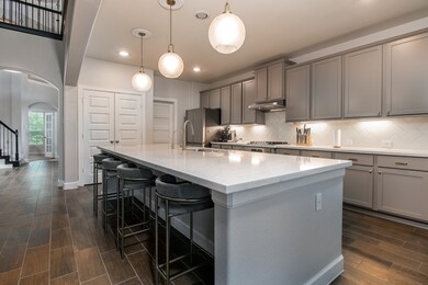 Love the under cabinet lighting and the designer L