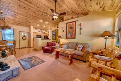great room to kitchen